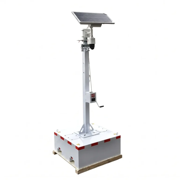 Solar surveillance tower- block simple